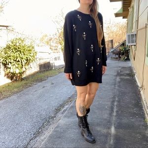 Bedazzled 90s oversized vintage sweater